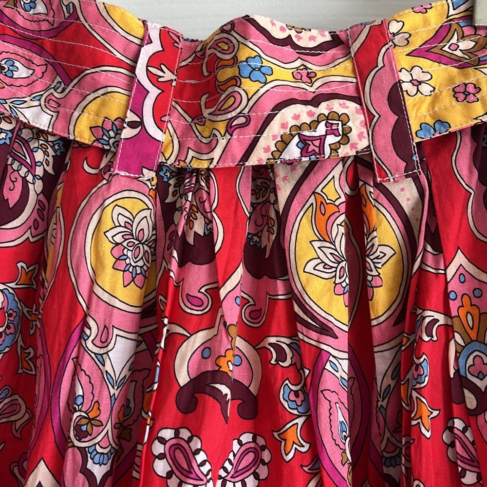 Anthropologie Mille Françoise Zanzibar Midi Skirt | Bright Floral Boho Skirt - Picture 15 of 16